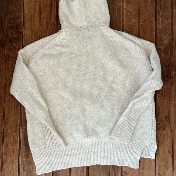 Nili Lotan women’s wool hooded sweater cream front pocket size small - Picture 3 of 8